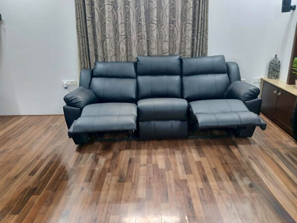 Taxzek Black Recliner Sofa Set, 3+2+1 Seater, 200 cm/148 cm/92 cm Width, Living Room Furniture - Image 5