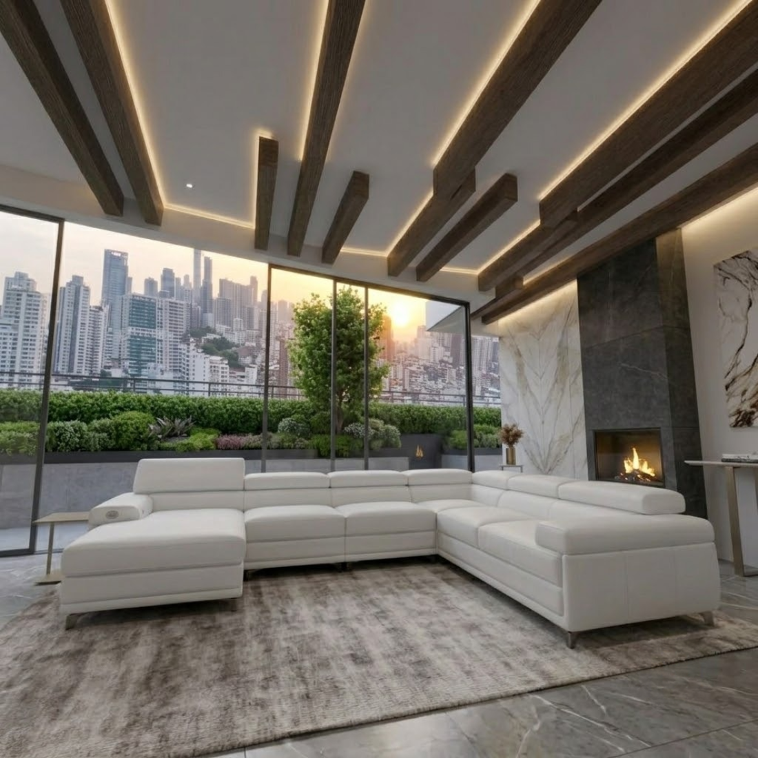taxzek modern l shaped sectional sofa, egg white leather, adjustable headrests, strong ss legs six seater sofa for living room, office, guest room taxzek modern l shaped sectional sofa, egg white leather, adjustable headrests, strong ss legs six seater sofa for living room, office, guest room