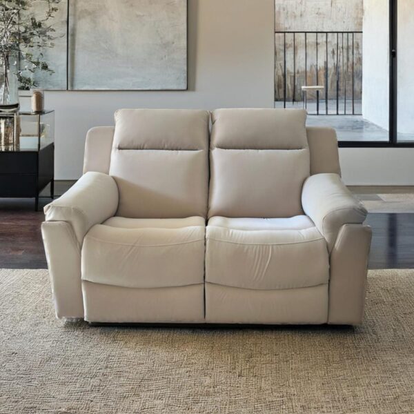 Taxzek Modern Recliner Sofa Set, 2-Piece Living Room Set with 2-Seater and 3-Seater, Beige Fabric Upholstery, Power Reclining - Image 5