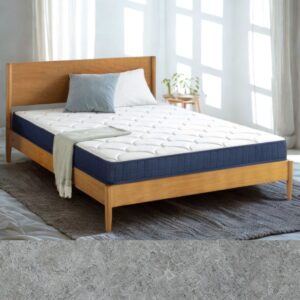 Taxzek Spring Movement Mattress| PU Foam Mattress | 8-Inch | White and Blue Colour | Multi Layer Support | High Movement with Comfort Sleep, Multiple, (Super or Texas King)