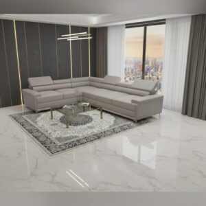 taxzek 6 seater sectional, l shaped multifucntional both lhs and rhs sofa,adjustable headrest, backrest armrest sofa for living room, office,light grey