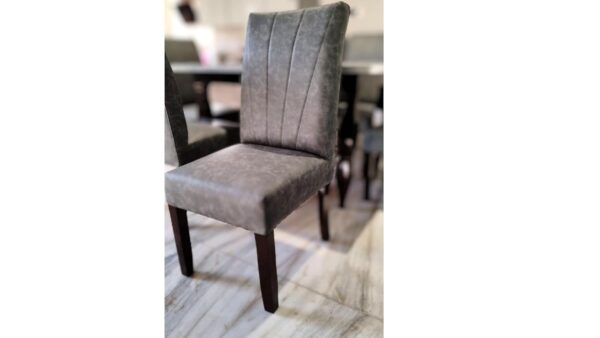 Dining Table and Chair Set, Marble Top, Solid Wood Legs, Seats 6, Set of 2 - Image 2
