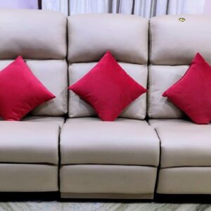 Taxzek 3+2 Fully Recliner Sofa Set with Power Headrest, Lumbar Support, armrest, Throw Pillow for Back Support and Decoration