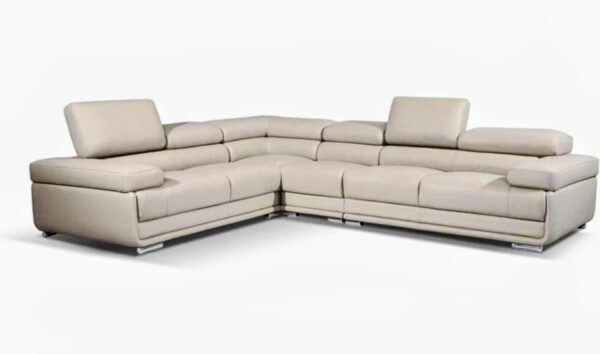 Taxzek 6-Seater Sectional, L-Shaped Multifucntional Both LHS and RHS Sofa,Adjustable Headrest, backrest-Armrest Sofa for Living Room, Office,Light Grey