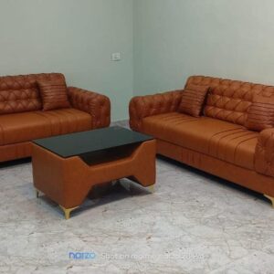 Taxzek 3+3 Seater Sofa with Centertable (Leatherate) (Large