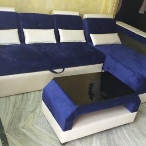 Taxzek 3 Seater Sofa Cum Bed Large Size (W152xL182.88xH79.24) (Admiral Blue)