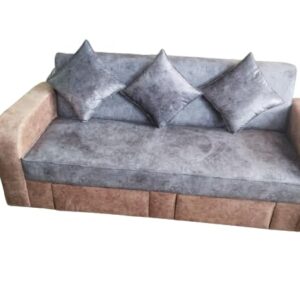 Taxzek 5 Seater Sofa with Throw Pillows,Rectangular Sofa,Corner New Sofa Set (Fawn Brown+Grey),Elegant Sofa, Sofa