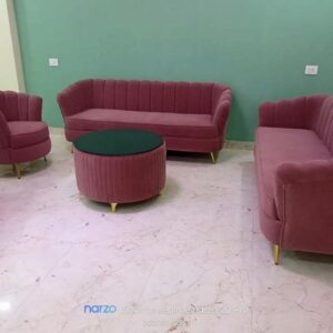 Taxzek 3+3+1+1 Wooden Sofa Set with Centertable