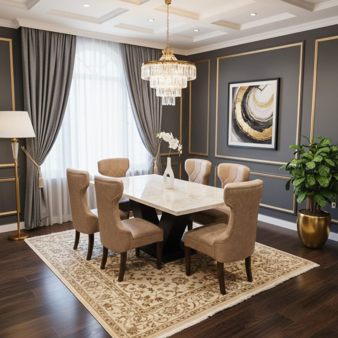 taxzek v shape dining taBle