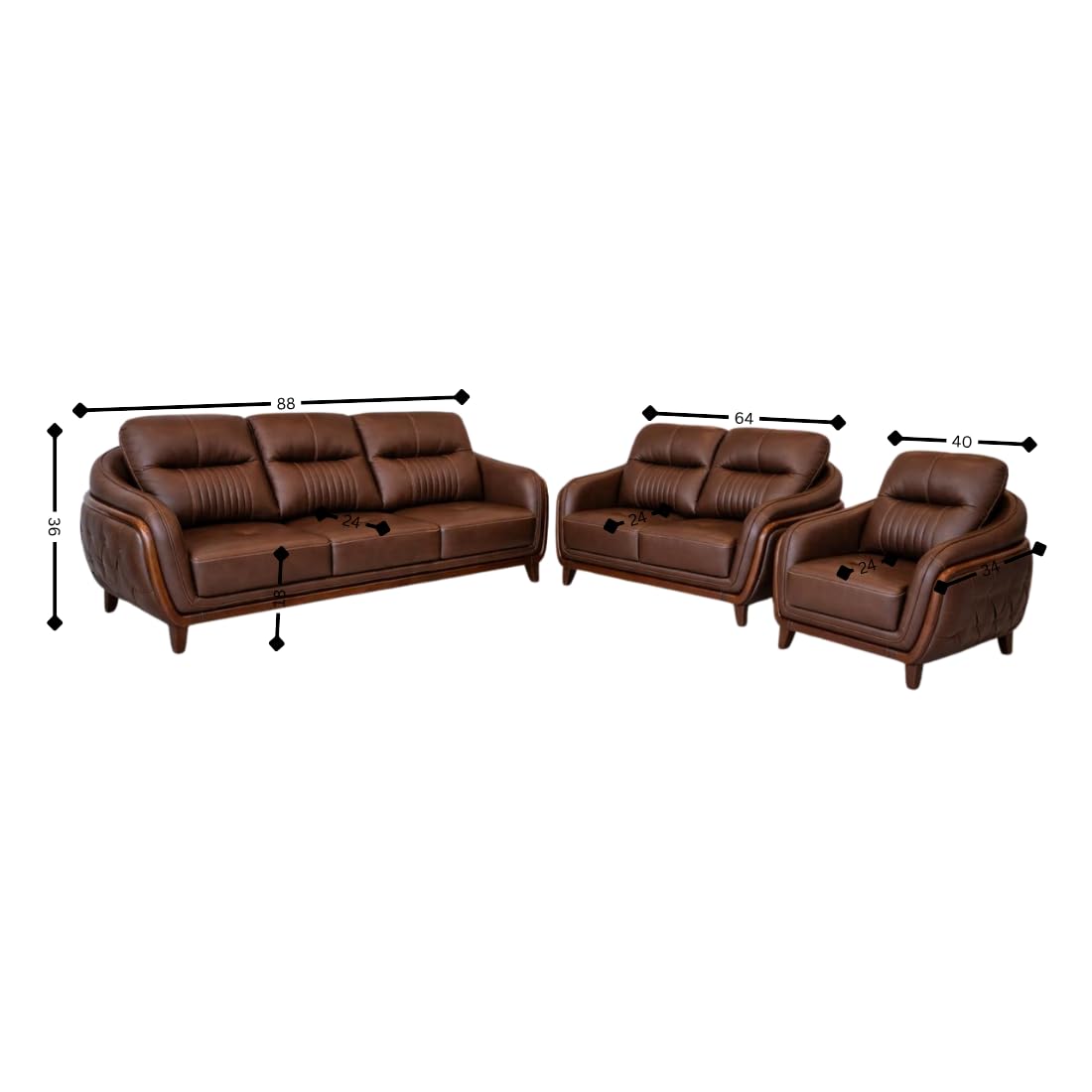 luxury leather sofa| brown| tufted back| wooden frame| modern style luxury leather sofa| brown| tufted back| wooden frame| modern style