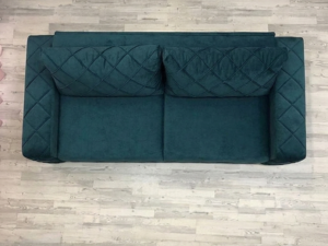 teal fabric 2 seater sofa with diamond quilted design | includes cushions, living room, upholstered seating, modern style, tufted detailing teal fabric 2 seater sofa with diamond quilted design | includes cushions, living room, upholstered seating, modern style, tufted detailing